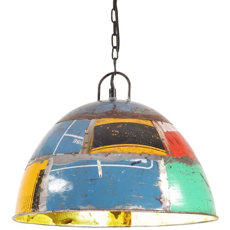 Unico Design Lampada a Sospensione Vintage 25 W Colorata Rotonda 41 cm E27 41x26,5 cm Magnifico it - Multicolore31680 - Multicolore