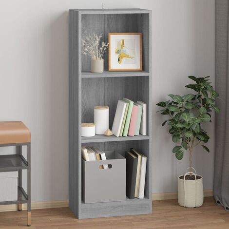 LEYAOYAO Libreria a 3 ripiani a forma di cubo, moderna libreria con gambe,  in legno, stile retrò, scaffale organizer autoportante, libreria aperta