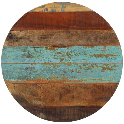 Unico Design Piano Tavolo Rotondo 60 cm 15-16 mm in Legno di Recupero Magnifico it - Multicolore95864 - Multicolore