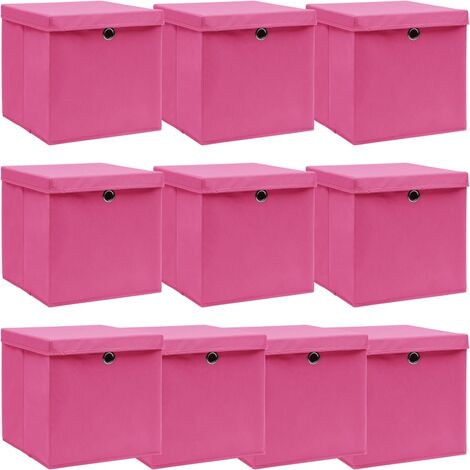 Set di Scatole Decorative DKD Home Decor Rosa Metallo Multicolore Cartone  (28 x 9,5 x 20 cm)