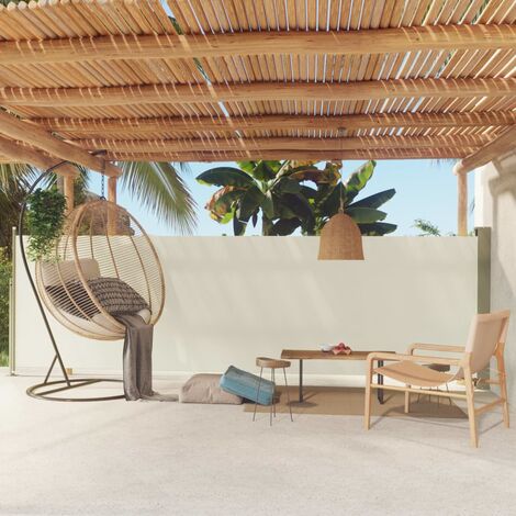 Unico Design Tenda Laterale Retrattile per Patio 160x300 cm Crema  160x(0-300) cm Magnifico it 