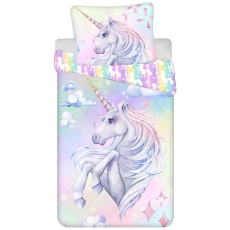 Unicorn Kuschelige Bettwäsche Baumwolle, 140x200 cm & 70x90 cm