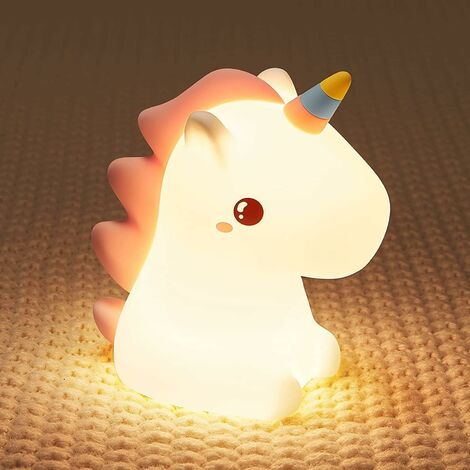 Unicorn Night Light, Baby Kids Night Light, Baby Girl Boy Adult Night Light, Rechargeable Kids Night Light, Silicone LED Kids Night Light Lamp, Luminous Unicorn Girl Gift, Kawaii Bedroom Decor