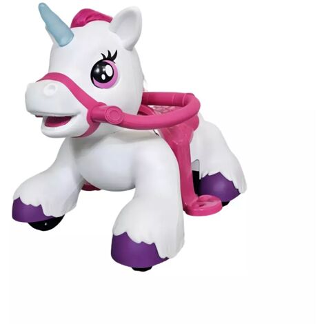 Unicorno Elettrico Cavalcabile 12V per Bambini con Luci e Suoni