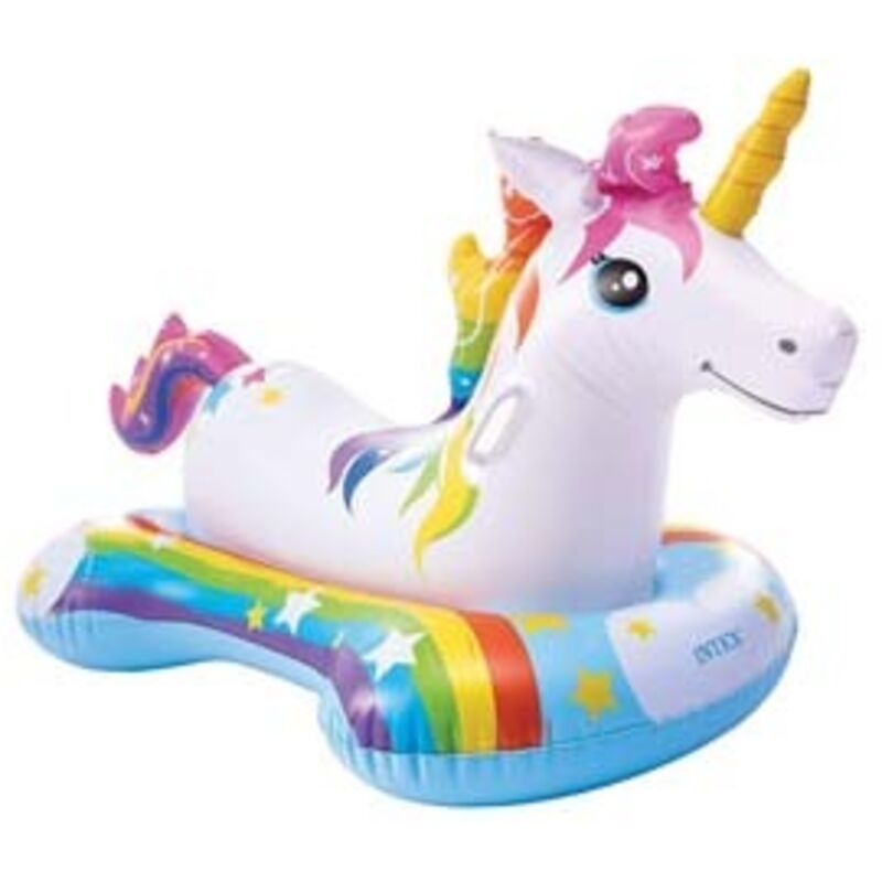 UNICORNO GONFIABILE CAVALCABILE +3 ANNI cm.163x86h. peso kg.1,54 (57552) INTEX