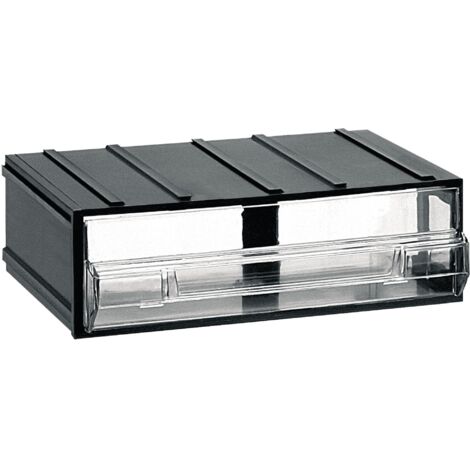 Unidad de almacenamiento modular en plástico L 192 x P 148 x H 63 mm con 1 cajón transparente