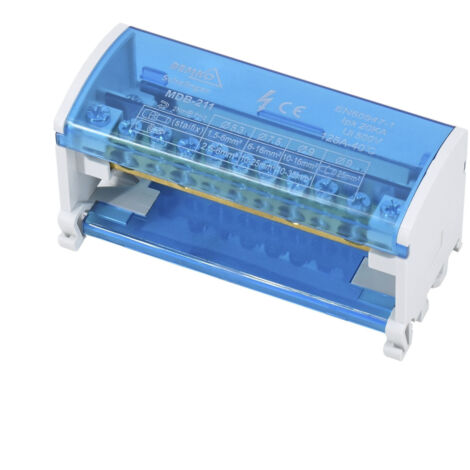 Unidad de distribución modular - 22 terminales - Rail TH35 - IP20 - 100x50x44mm