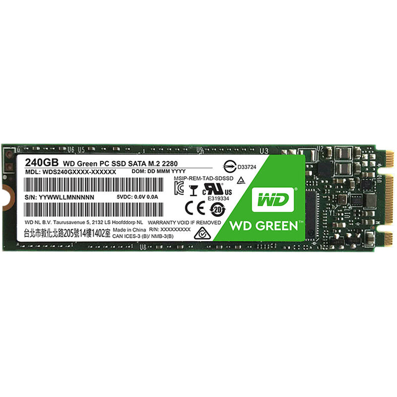 

Unidad de estado solido Green 240GB PC SSD SATA 6GB / s M.2 2280 ( S240G2G0B), Verde, 240 GB - WD