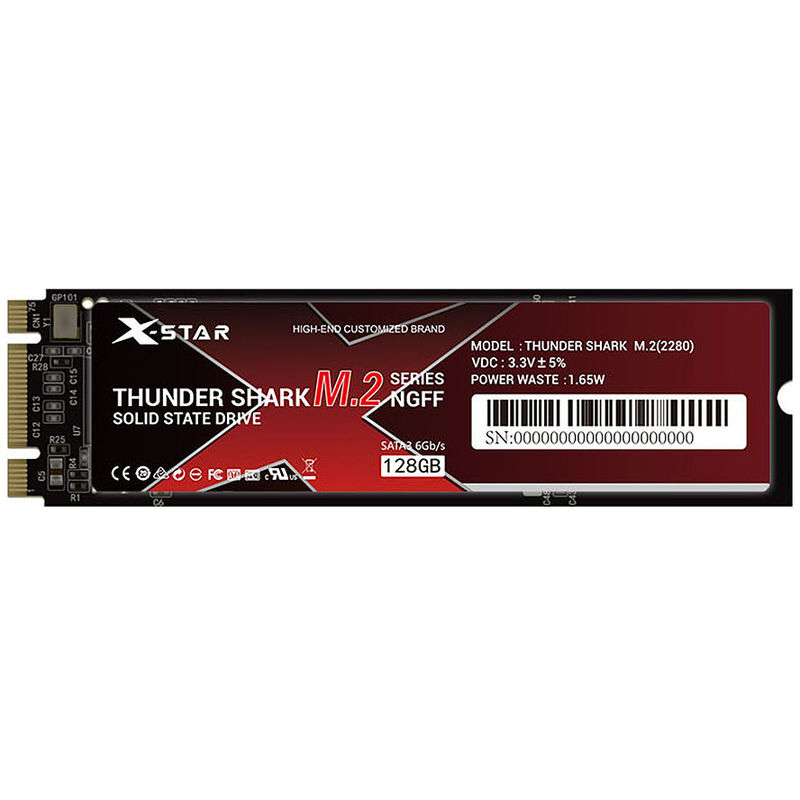 

Unidad de estado solido M.2 SSD interno Thunder Shark M.2 SSD M.2 2280 / Tecnologia 3D NAND / Alta velocidad de transmision 128GB, Negro, 128 GB