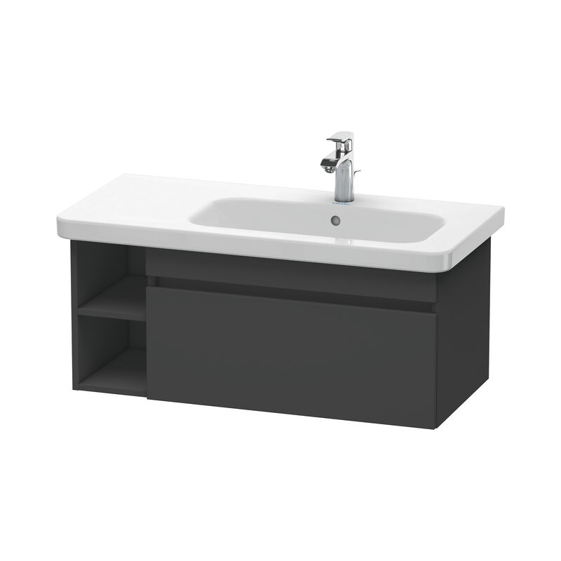 

Unidad de lavabo Duravit DuraStyle de pared 6396, 1 extraíble, 930mm, para lavabo DuraStyle a la derecha, Color (frente/cuerpo): Grafito Mate