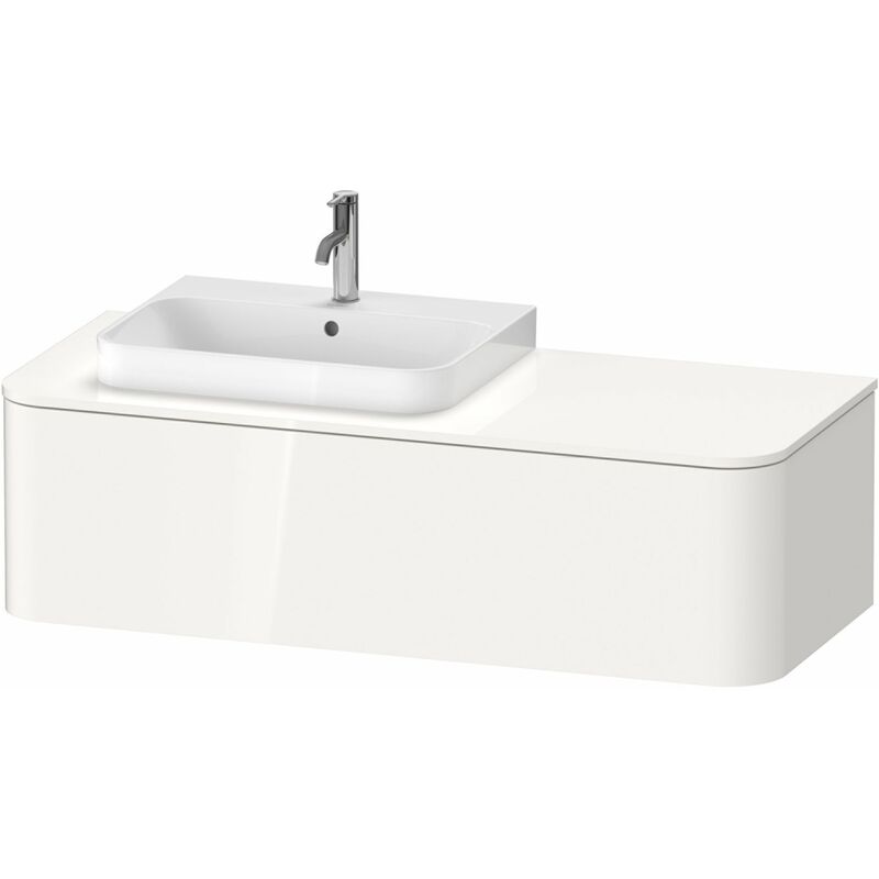 

Unidad de lavabo Duravit Happy D.2 Plus para soporte mural, 1300x550 mm, 1 extraíble, para lavabo de montaje superior Posición izquierda, Color