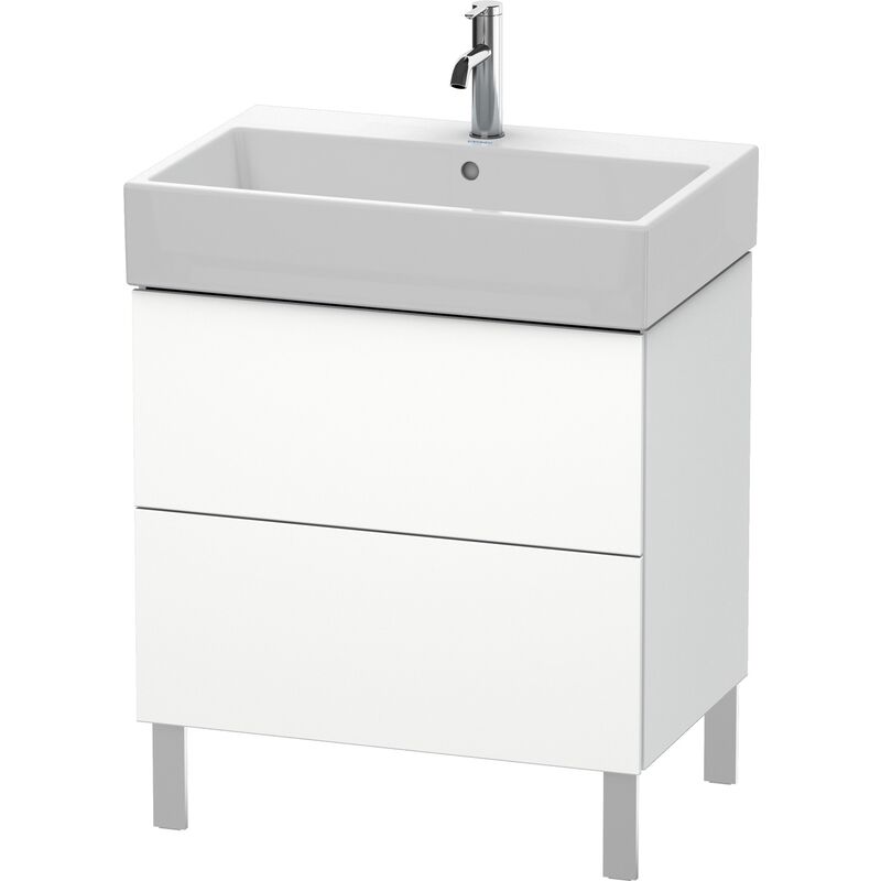 

Unidad de lavabo Duravit L-Cube de pie 68,4 x 45,9 cm, 2 extraíbles, para Vero Air 235070, color: Blanco Mate Decoración - LC677601818