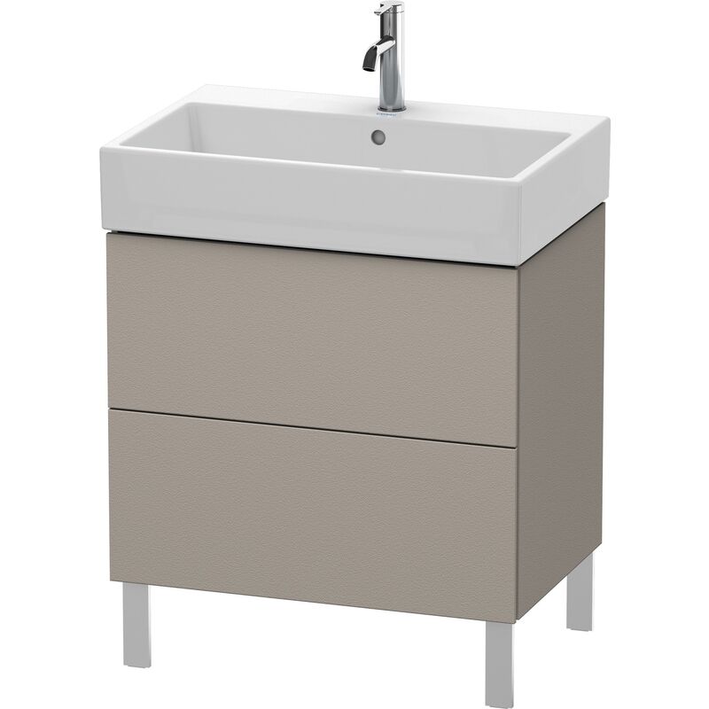 

Unidad de lavabo Duravit L-Cube de pie 68,4 x 45,9 cm, 2 extraíbles, para Vero Air 235070, color: Terra Mate - LC677601414