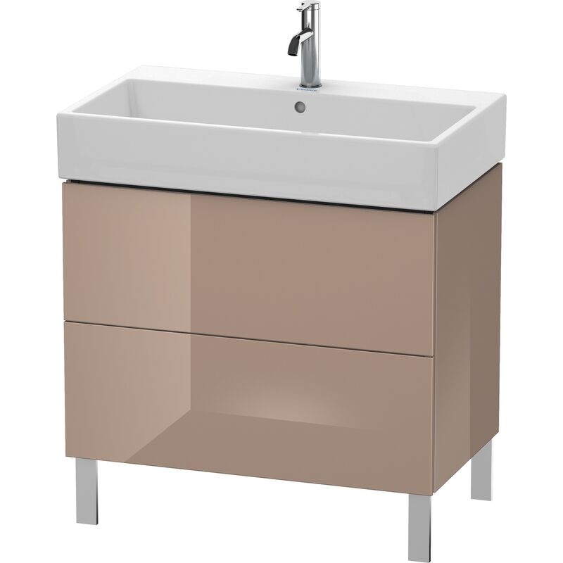 

Unidad de lavabo Duravit L-Cube de pie 78,4 x 45,9 cm, 2 extraíbles, para Vero Air 235080, color: Cappuccino laca alto brillo - LC677708686