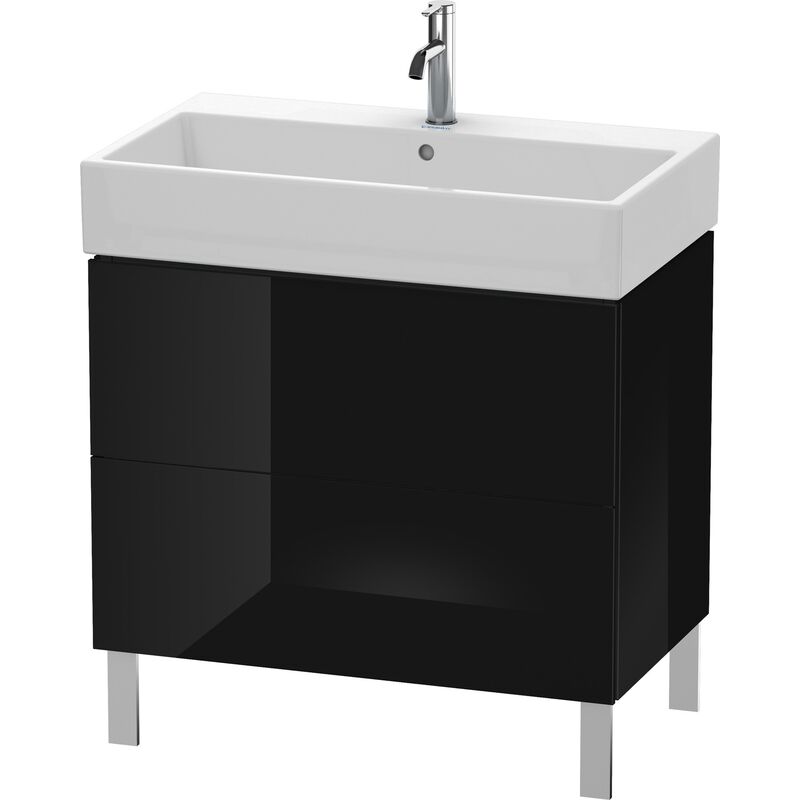 

Unidad de lavabo Duravit L-Cube de pie 78,4 x 45,9 cm, 2 extraíbles, para Vero Air 235080, color: Laca negra de alto brillo - LC677704040