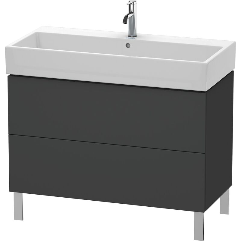 

Unidad de lavabo Duravit L-Cube de pie 98,4 x 45,9 cm, 2 extraíbles, para Vero Air 235010, color: Grafito Mate Decoración - LC677804949