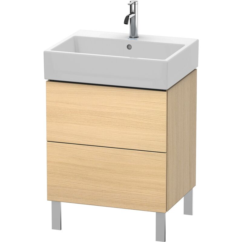 

Unidad de lavabo Duravit L-Cube, vertical 58,4 x 45,9 cm, 2 extraíbles, para Vero Air 235060, color: Roble mediterráneo Chapa de madera auténtica