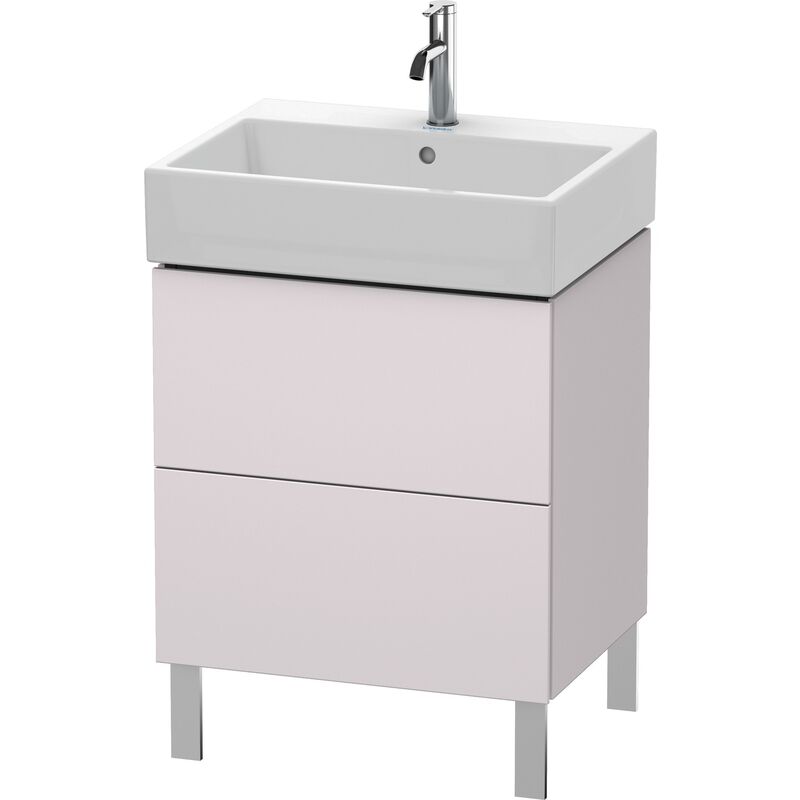 

Unidad de lavabo Duravit L-Cube, vertical 58,4 x 45,9 cm, 2 extraíbles, para Vero Air 235060, color: Blanco Lila Seda Laca mate - LC677508787