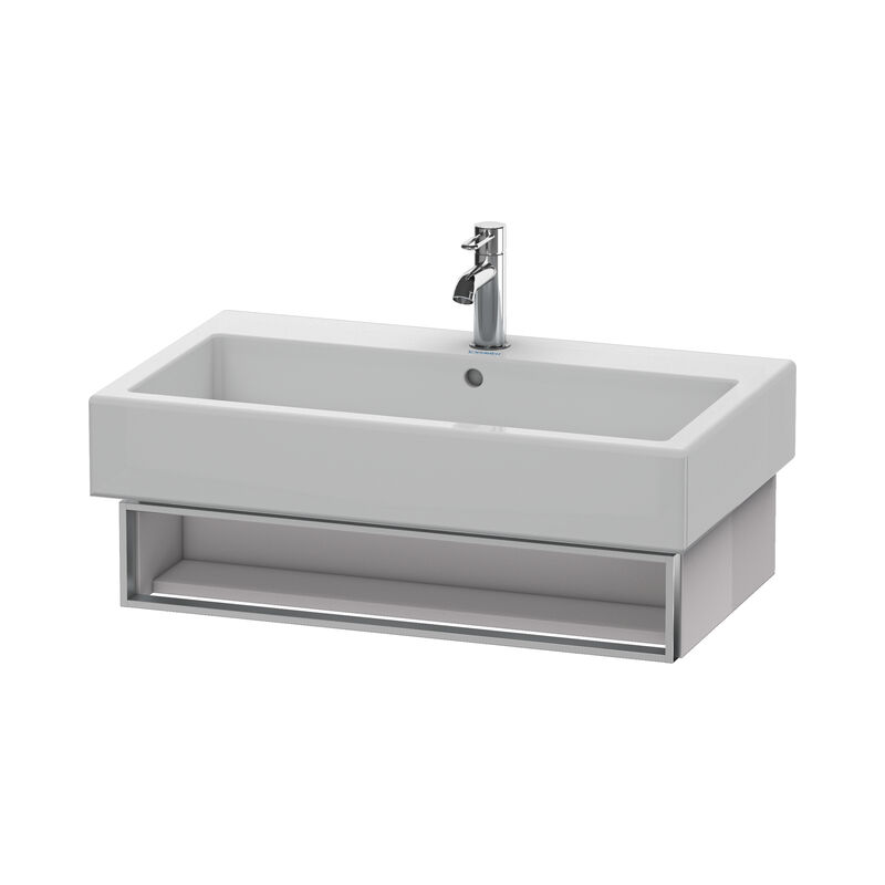 

Unidad de lavabo Vero 6006 de Duravit montada en la pared, con 1 compartimento abierto incl. toallero, 750mm, Color (frente/cuerpo): Laca blanca lila