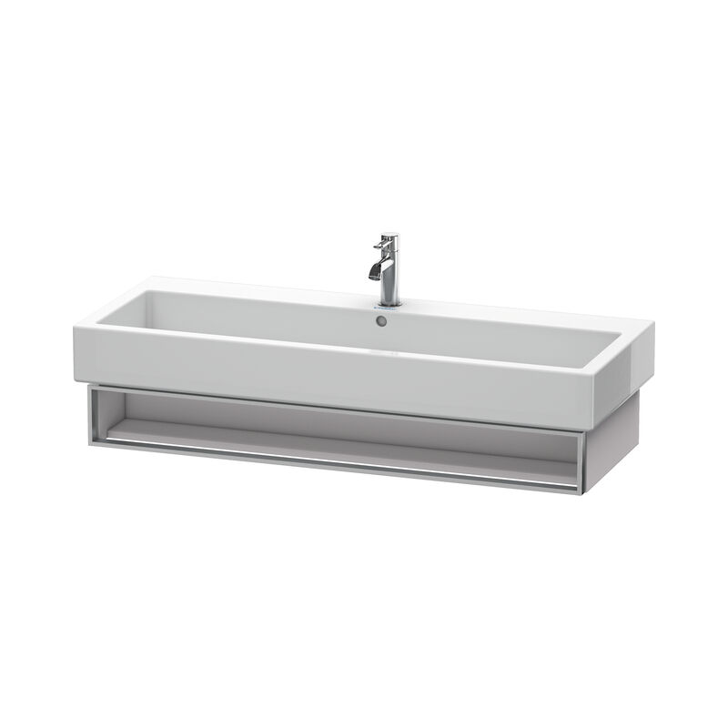 

Unidad de lavabo Vero 6008 de Duravit montada en la pared, con 1 compartimento abierto incl. toallero, 1150mm, Color (frente/cuerpo): Blanco Lila