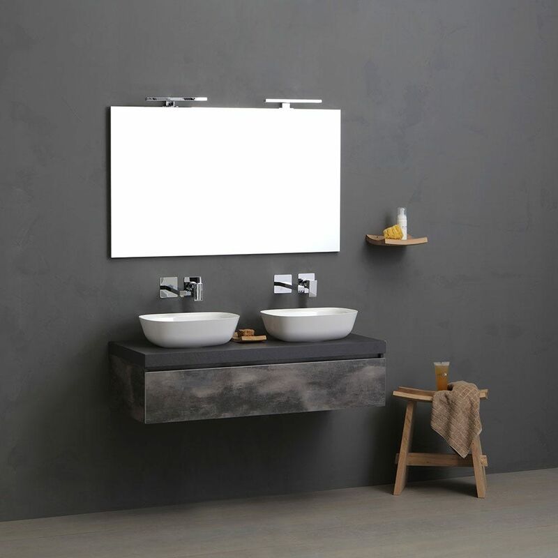 

Unidad De Pared Modular Valentina 120 Cm Doble Lavabo