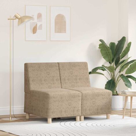 Unidad de Sofá Modular sin Brazos 2 pcs Gris Claro vidaXL