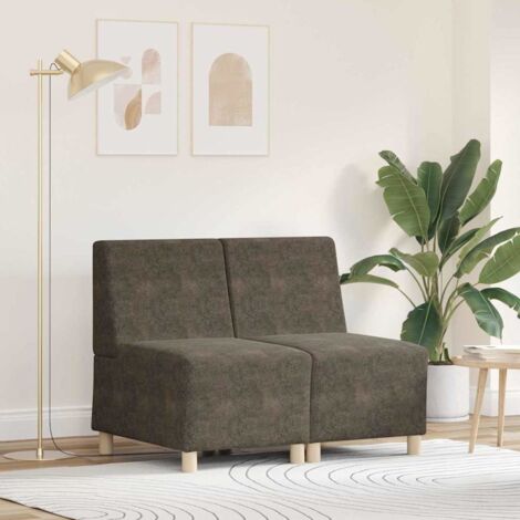 Unidad de Sofá Modular sin Brazos 2 pcs Gris oscuro vidaXL