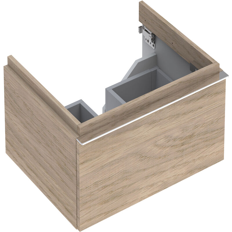 

Keramag iCon Vanity unit 840260 595x240x477 mm, Alpine high gloss, color: Estructura de madera de roble natural / melamina - 841262000