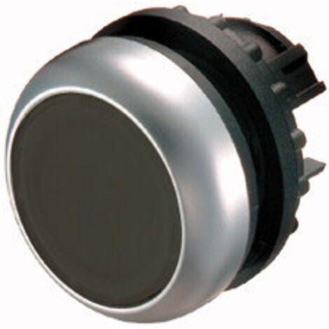 Unidad M22-DS, botón negro plano, retorno automático