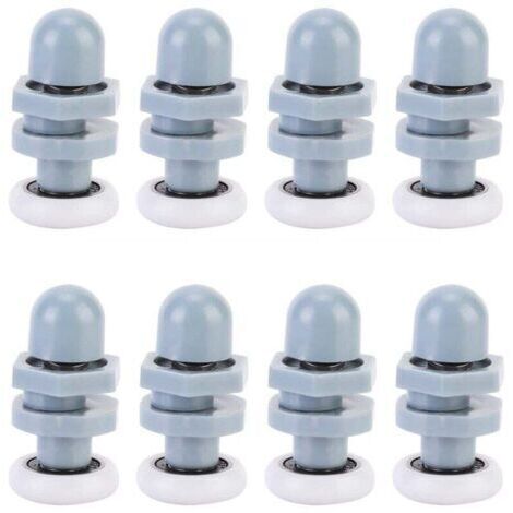 unidades de guías deslizantes de plástico duradero para puertas de ducha, rodamientos, repuestos para vidrio de baño (20 mm)