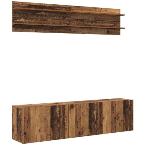 Unidades de TV 6 pcs Madera vieja Madera contrachapada vidaXL