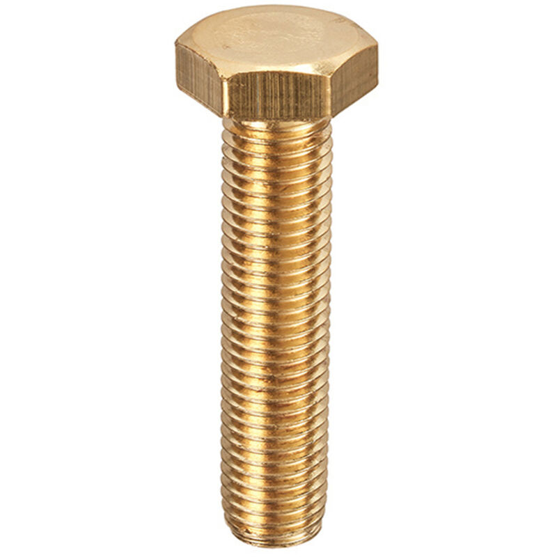 Unifix Brass Hexagon Setscrews DIN 933 M5 X 20 in Gold
