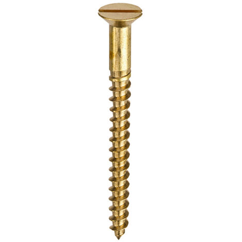 Unifix Brass Woodscrews Slotted Countersunk Head 8G - Box of 200
