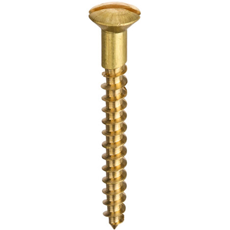 Unifix Brass Woodscrews Slotted Raised Countersunk Head 8G X 1" - Box of 200