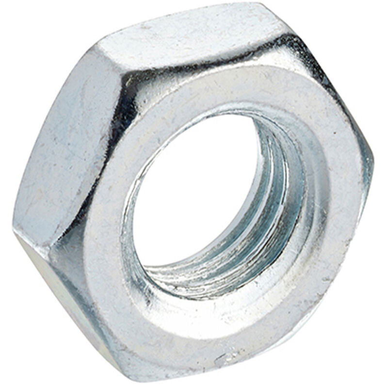 Unifix Class 4 Lock Nuts DIN 439B BZP M4 x 0.70 in Silver