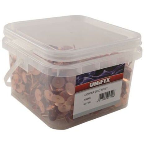 Unifix Copper Disc Rivets - 3/4" (20mm) - Tub of 1000 -