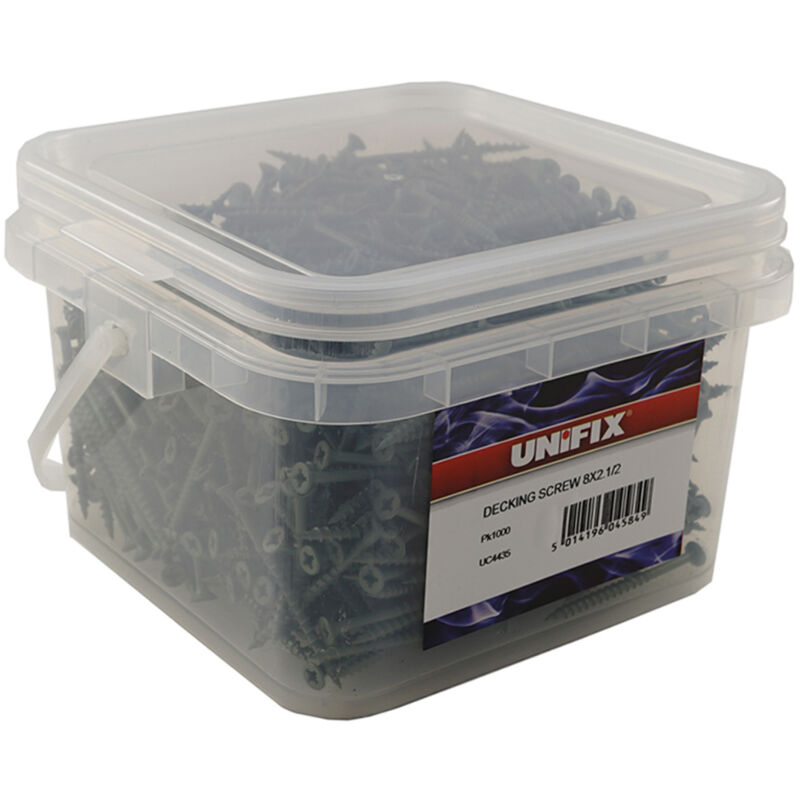 Unifix Decking Screws Pozi Csk Head Green Coating 8G x 2" - Box of 2
