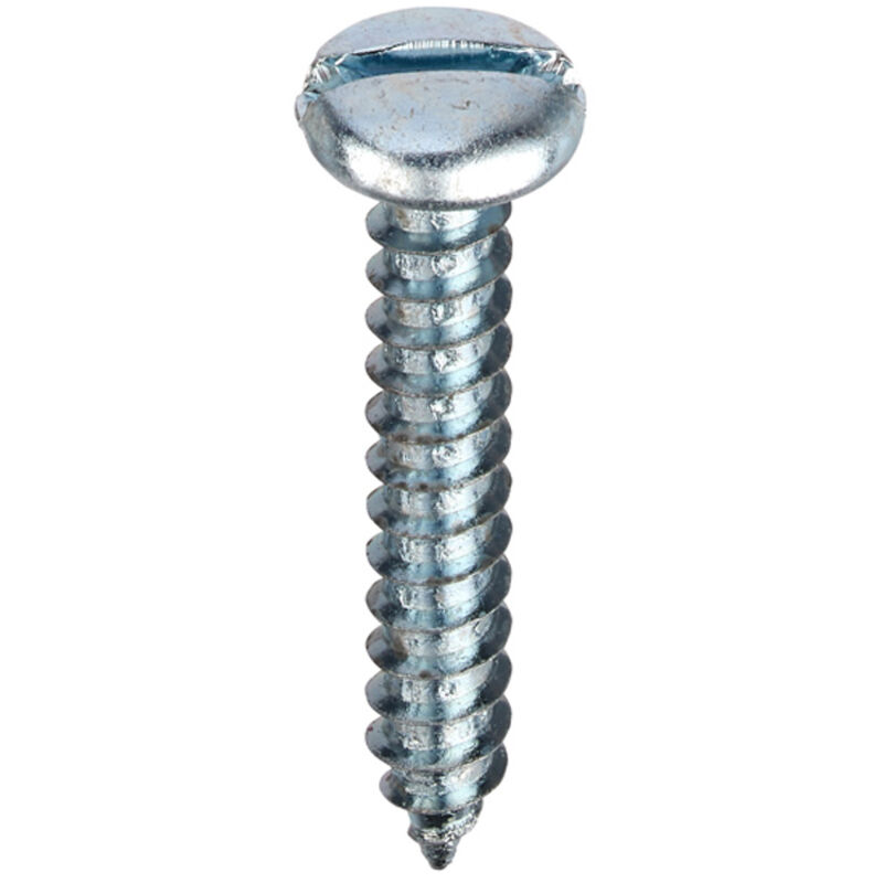 Unifix Self-Tapping Screws Slotted Pan Head 8G x 1" in Silver