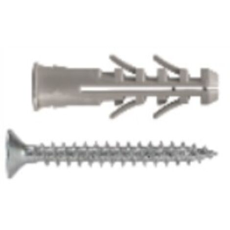 UNIFIX - TASSELLO IN NYLON CON BORDINO VITE TESTA PIANA SVASATA ZINCATA 5X26MM 50PZ
