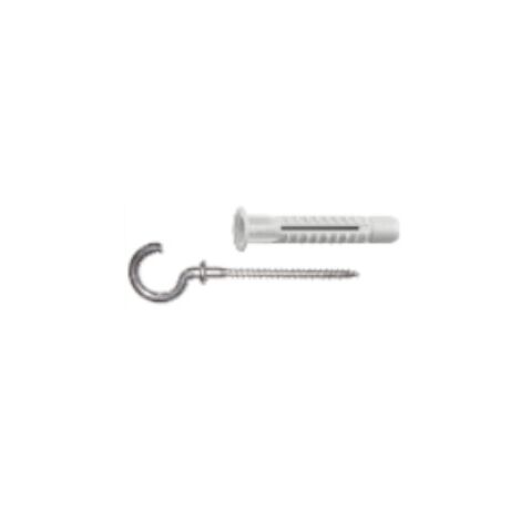UNIFIX - TASSELLO IN POLIETILENE UNIVERSALE CON VITE AD OCCHIELLO APERTO ZINCATA 6X41MM 10PZ