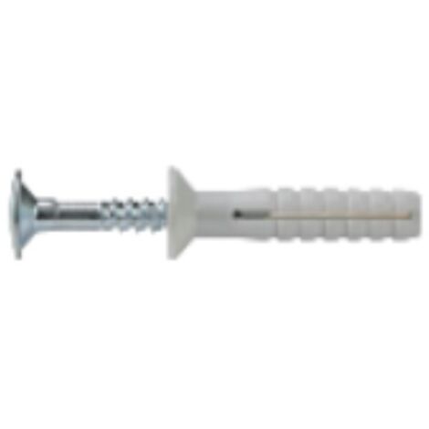 UNIFIX - TASSELLO NYLON PROLUNGATO TACT+ VITE A CHIODO ZINCATO BIANCO PZD3 8X60MM 12PZ