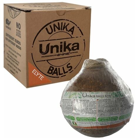 Unika balls Elyte aliment complémentaire conçu pour apporter des minéraux dans l'alimentation du cheval