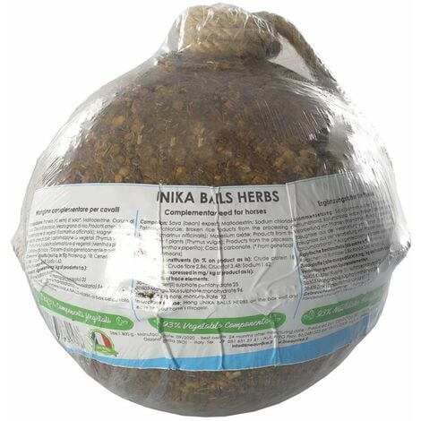 Unika balls HERBS aliment complémentaire conçu pour apporter des sels minéraux dans l'alimentation du cheval