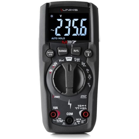 UNIKS M37 Multimetro tester digitale in autorange e TRMS 10A 600V AC/DC IP67