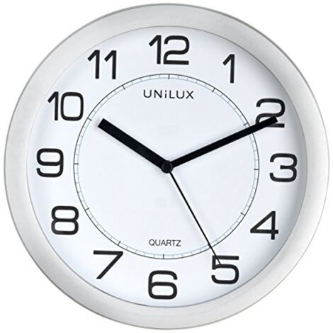 Unilux Attraction Horloge Murale Quartz Gris Métallique 22 cm