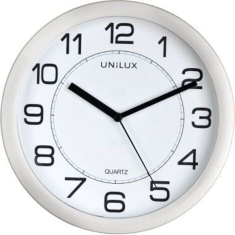 Unilux Attraction Wanduhr Quartz Grau Metallisch 22 cm