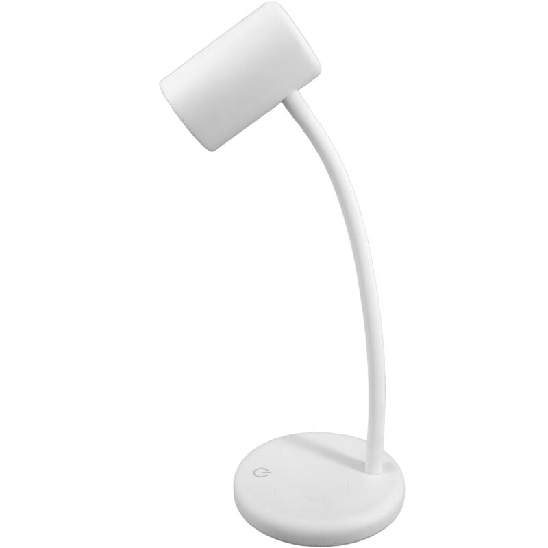 Unilux - lou, lampe de bureau led, bras flexible, 3 luminosité, tactile, compact, blanc 400188805