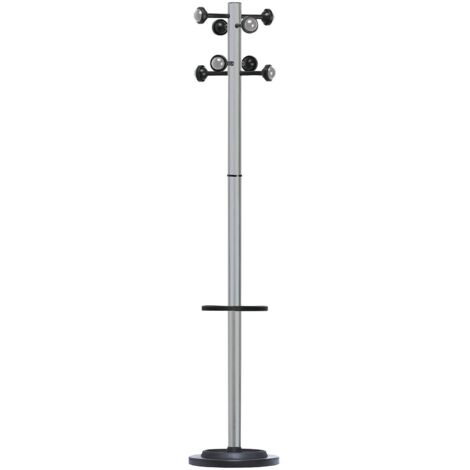 Unilux perchero accueil con paraguero 175x34cm gris metalizado