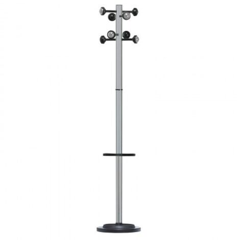 Unilux perchero accueil con paraguero 175x34cm gris metalizado