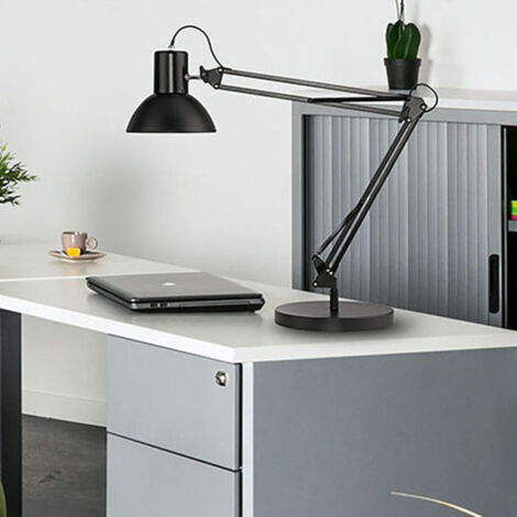 Unilux Success 80 Schreibtischlampe Schwarz mit Schwenkarm